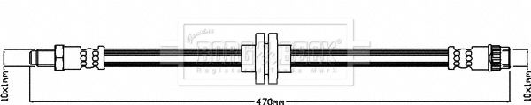 BORG & BECK Bremžu šļūtene BBH8335